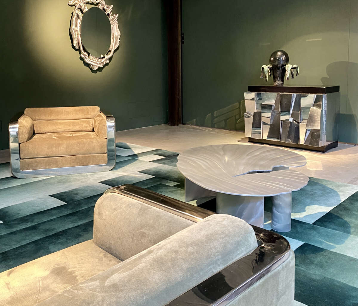 Interior design in 2025: Chrome and stainless steel materials make a statement at Milan Design Week